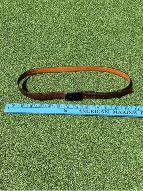 Women’s lizard Leather Belt with horn buckle Argentina Etiqueta Negra